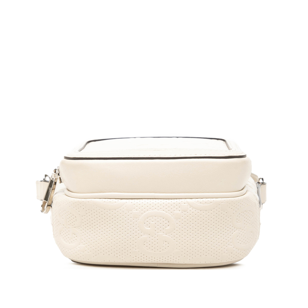 Pre-Loved Gucci Mini GG Embossed Perforated Calfskin Satchel - Picture 3 of 8